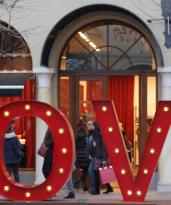 Shopping day in an outlet in Parma