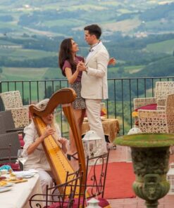 Enchanting romantic dinner in a medieval tower in a small village in Tuscany