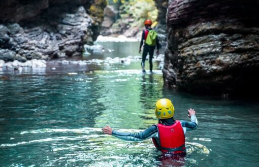 River trekking in Tuscany countryside