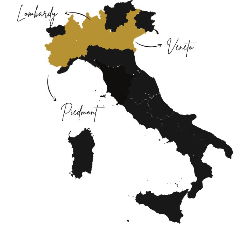 Piedmont Lombardy and Veneto Region