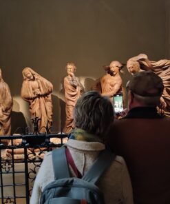The emotionally powerful terracotta statues of the 'Lamentation' by Niccolò dell'Arca, a masterpiece of Italian Renaissance art in Bologna
